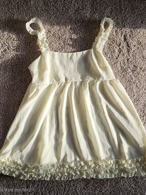 Light Yellow Ruffled Sleeveless Babydoll Top